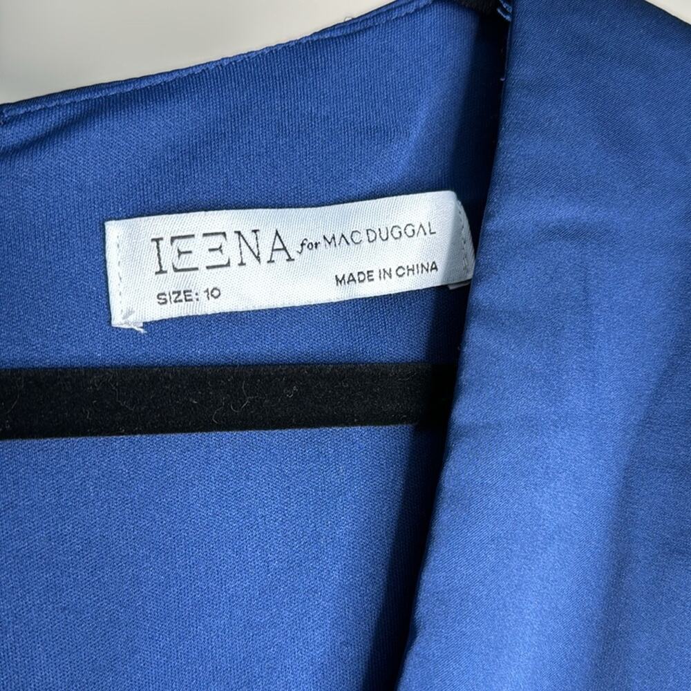 NWT IEENA for MAC DUGGAL Blue Flutter Sleeve V-Ne… - image 4